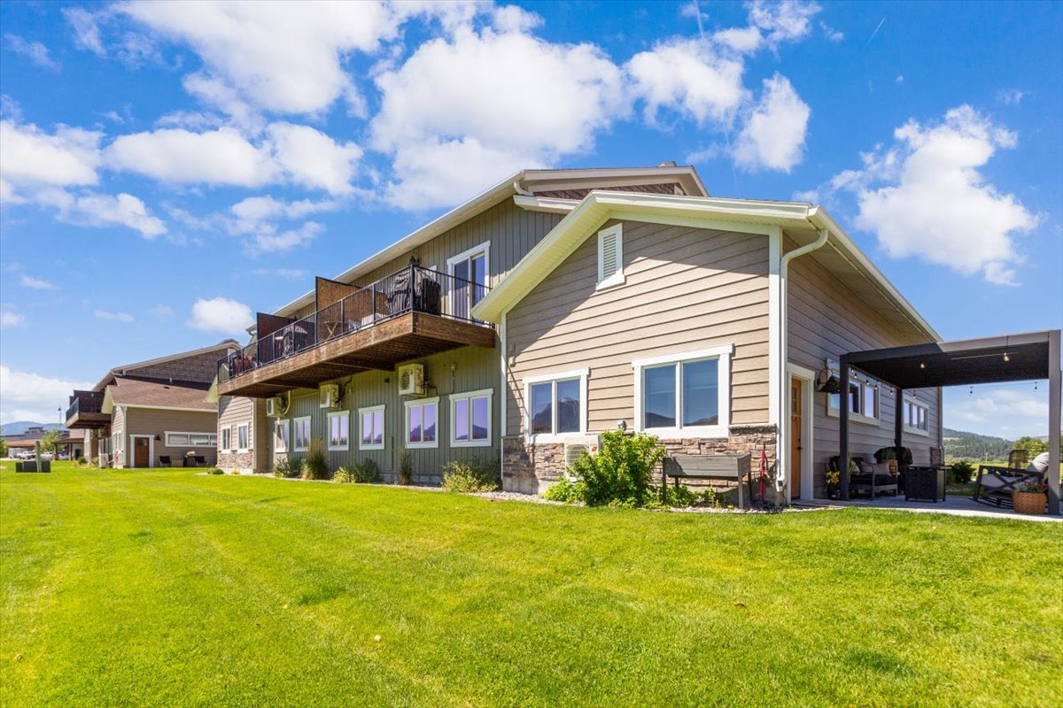 Exterior of Cowboy Den by the Creek, a Western-inspired townhouse in Swan Valley, Idaho
